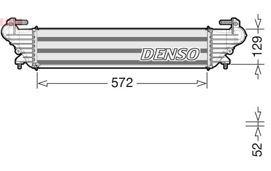 Intercooler, charge air cooler DIT09121 Denso