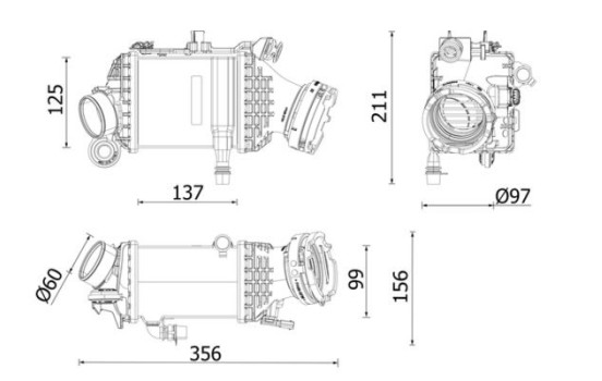 Intercooler, charge air cooler
