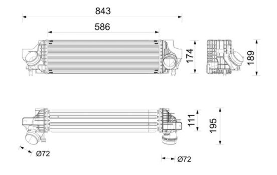 Intercooler, charge air cooler