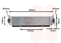 Intercooler, charger 02014703 International Radiators