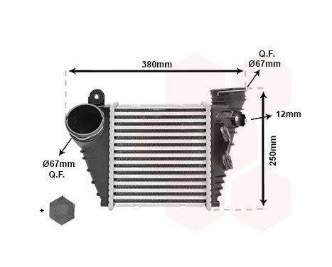 Intercooler, charger 03004200 International Radiators Plus