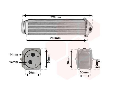Intercooler, charger 03014703 International Radiators