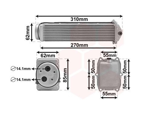 Intercooler, charger 03014716 International Radiators