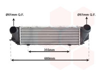 Intercooler, charger 06014705 International Radiators