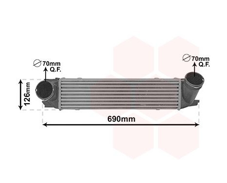 Intercooler, charger 06014712 International Radiators
