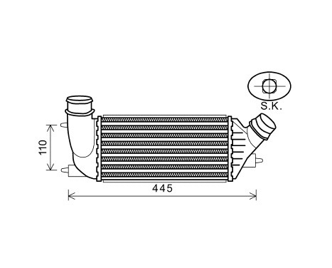 Intercooler, charger 09004270 International Radiators