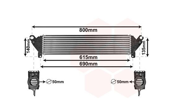 Intercooler, charger 27004277 International Radiators