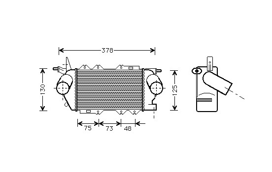 Intercooler, charger 37004269 International Radiators, Image 2