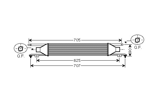 Intercooler, charger 37004420 International Radiators
