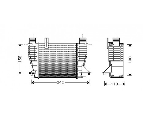 Intercooler, charger 43004338 International Radiators, Image 2