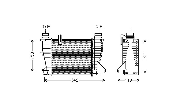 Intercooler, charger 43004553 International Radiators, Image 2