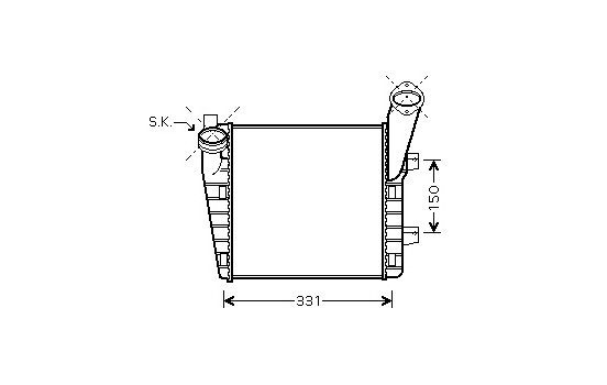 Intercooler, charger 58004235 International Radiators