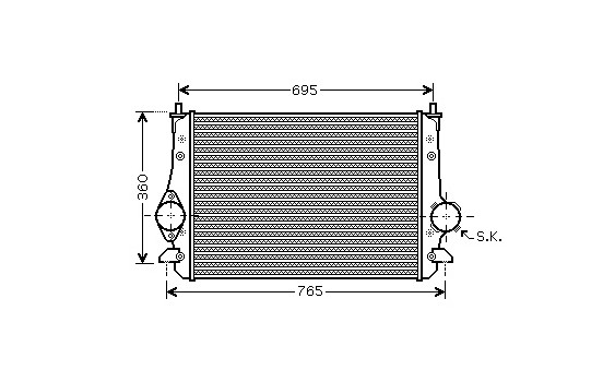 Intercooler, charger 58004251 International Radiators