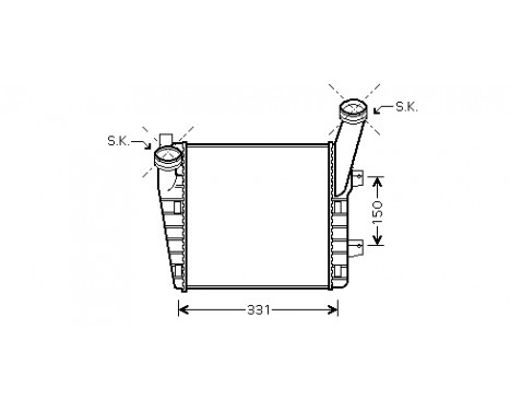 Intercooler, charger 58004263 International Radiators