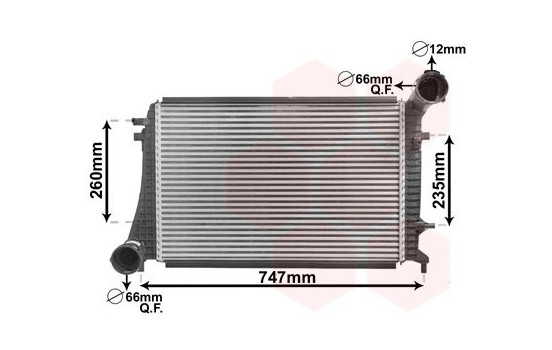 Intercooler, charger 58004268 International Radiators