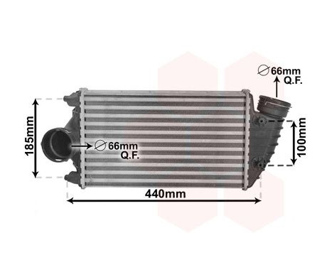 Intercooler, charger 74004068 International Radiators