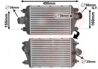Intercooler, charger 74004080 International Radiators