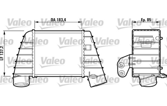 Intercooler, charger 817488 Valeo