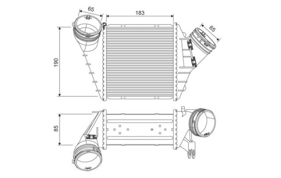 Intercooler, charger 817555 Valeo, Image 2
