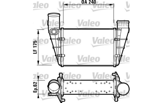 Intercooler, charger 817625 Valeo