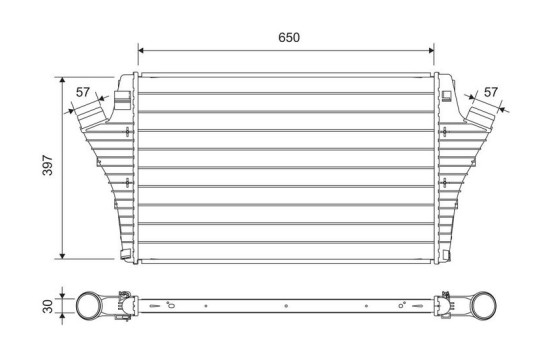 Intercooler, charger 817697 Valeo