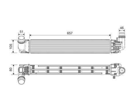 Intercooler, charger 818228 Valeo