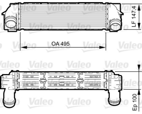 Intercooler, charger 818254 Valeo