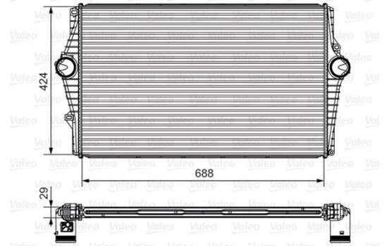 Intercooler, charger 818279 Valeo