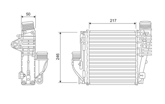 Intercooler, charger 818290 Valeo