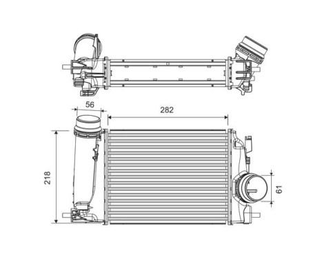 Intercooler, charger 818293 Valeo