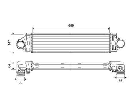 Intercooler, charger 818296 Valeo