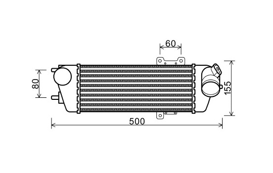 Intercooler, charger 82004227 International Radiators