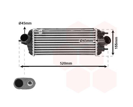 Intercooler, charger 82014708 International Radiators