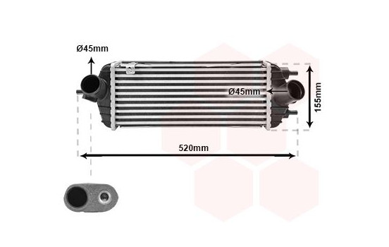 Intercooler, charger 82014708 International Radiators