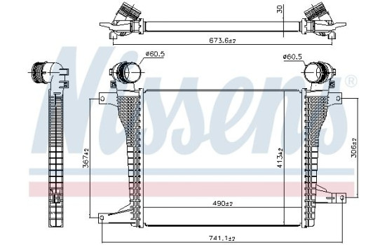 Intercooler, charger 961124 Nissens, Image 2