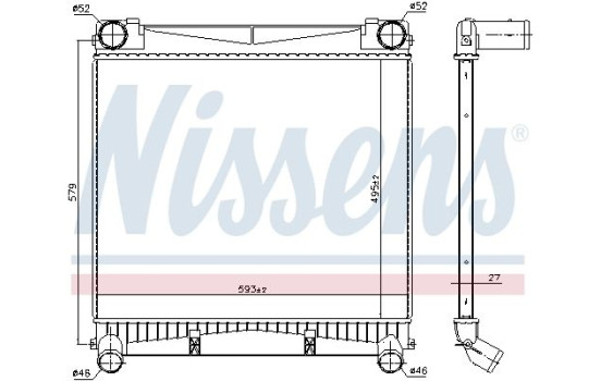 Intercooler, charger 961140 Nissens, Image 2