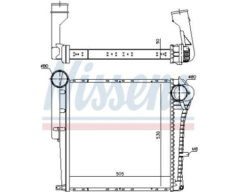 Intercooler, charger 961153 Nissens