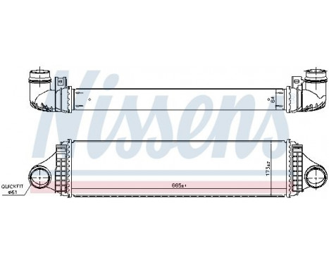 Intercooler, charger 961188 Nissens, Image 2