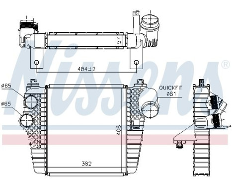 Intercooler, charger 961203 Nissens, Image 2
