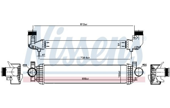 Intercooler, charger 961220 Nissens, Image 2