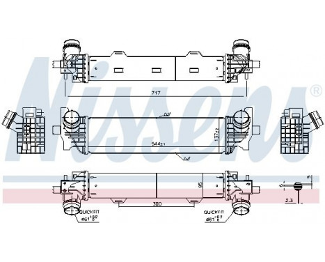 Intercooler, charger 961226 Nissens, Image 2