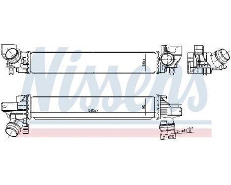 Intercooler, charger 961233 Nissens, Image 2