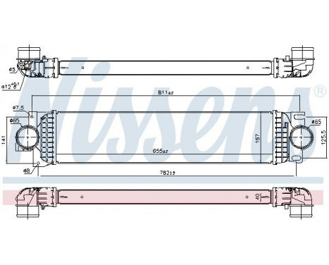 Intercooler, charger 961234 Nissens, Image 2