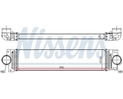 Intercooler, charger 961235 Nissens, Image 2
