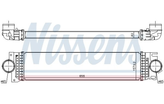 Intercooler, charger 961235 Nissens, Image 2