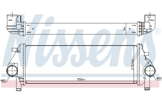 Intercooler, charger 961238 Nissens, Image 2