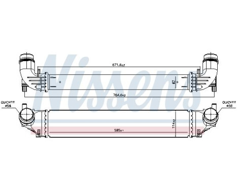 Intercooler, charger 96141 Nissens, Image 2