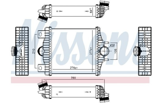 Intercooler, charger 961427 Nissens, Image 2