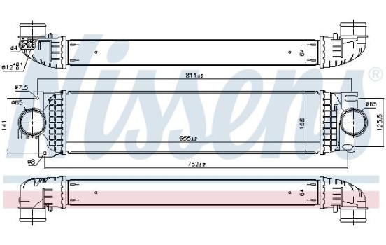 Intercooler, charger 961436 Nissens, Image 3