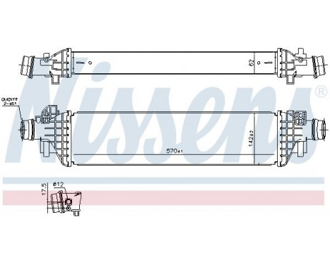 Intercooler, charger 961444 Nissens, Image 2